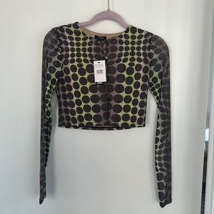 AFRM Top NWT abstract sheer